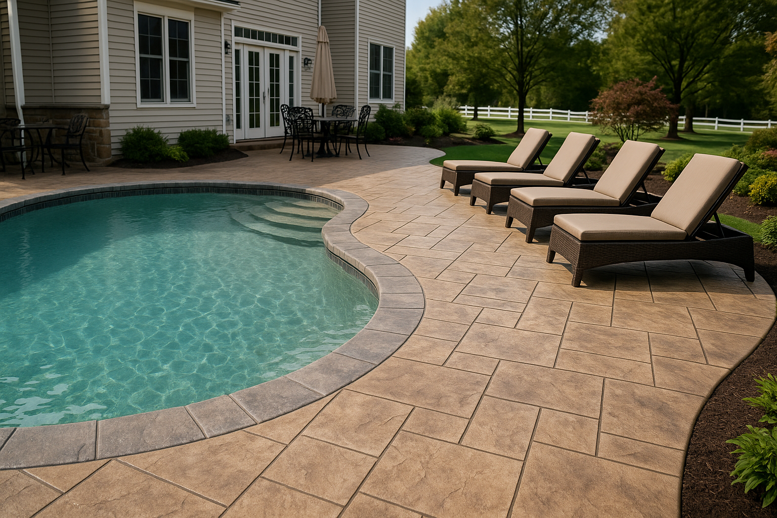 Stamped Concrete Pool Decks: Trends for Upper Makefield Homes