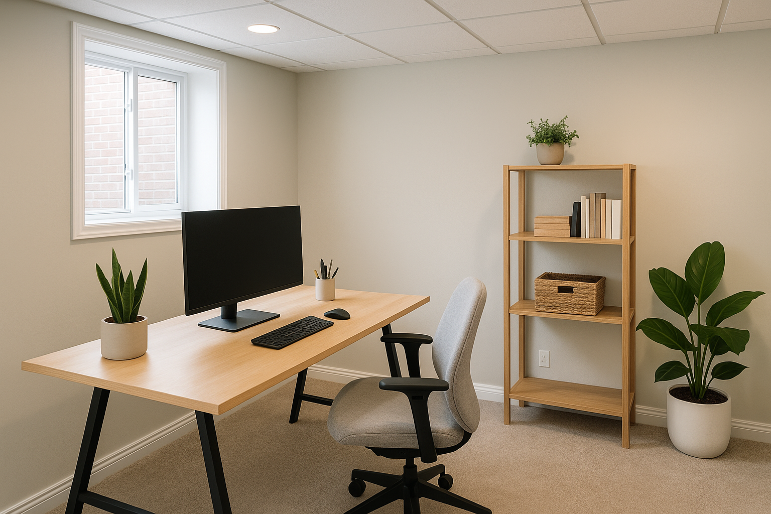 Creating a Productive Home Office in Your Finished Basement
