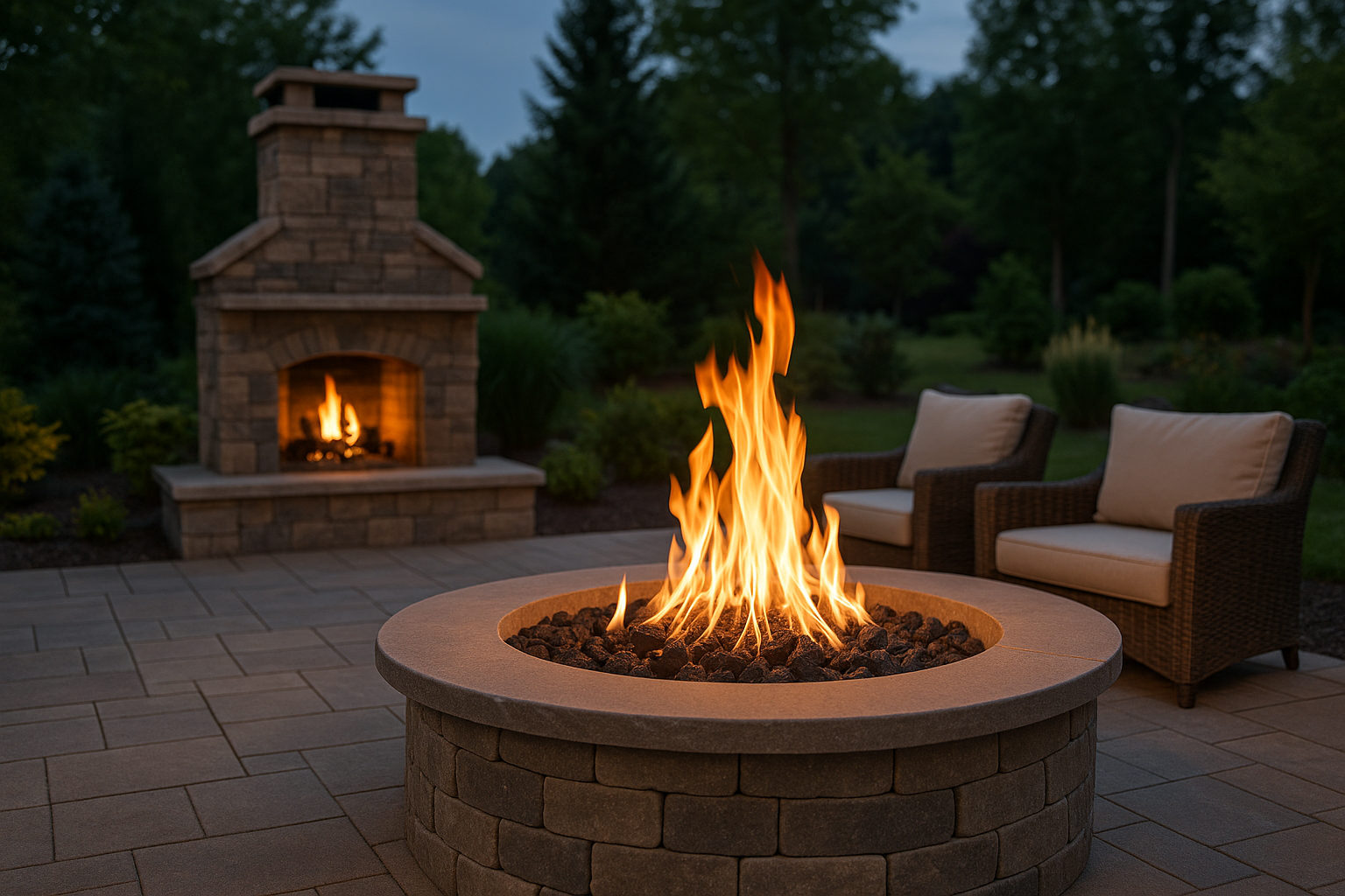 Custom Firepits and Outdoor Fireplaces for Chilly PA Nights